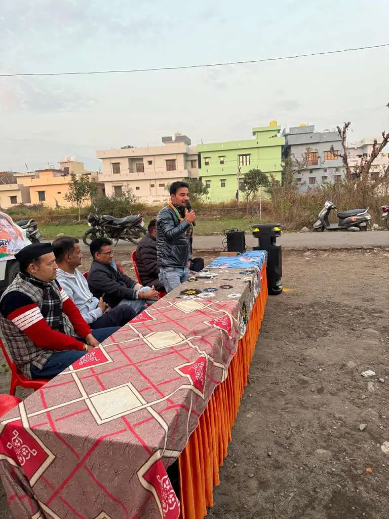भाजपा पार्षद प्रत्याशी पंकज चुफाल की जन सभा में उमड़ी भीड़, वार्ड 43 की जनता का मिल रहा खूब समर्थन