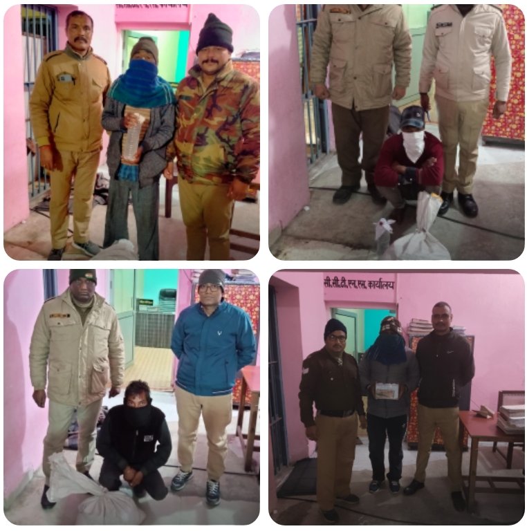 लालकुआं पुलिस ने चैकिंग के दौरान 3 शराब तस्करों तथा सट्टे की खाई बाड़ी करते 1 व्यक्ति को किया गिरफ्तार