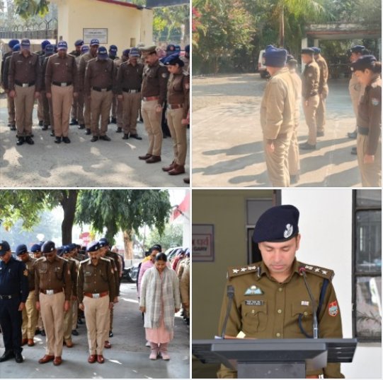 राष्ट्रपिता महात्मा गांधी की पुण्य तिथि पर एसएसपी नैनीताल समेत अधीनस्थ पुलिस बल ने दी श्रद्धांजलि