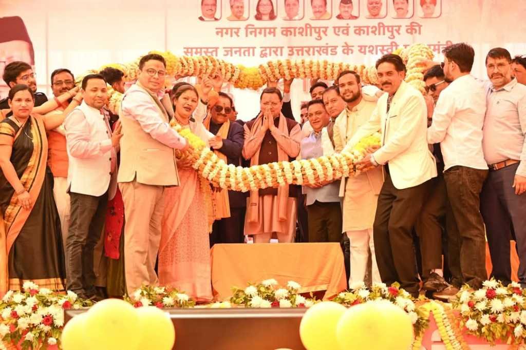 मुख्यमंत्री धामी ने यहां रोड शो में किया प्रतिभाग, 110.56 करोड़ की योजनाओं का किया लोकार्पण