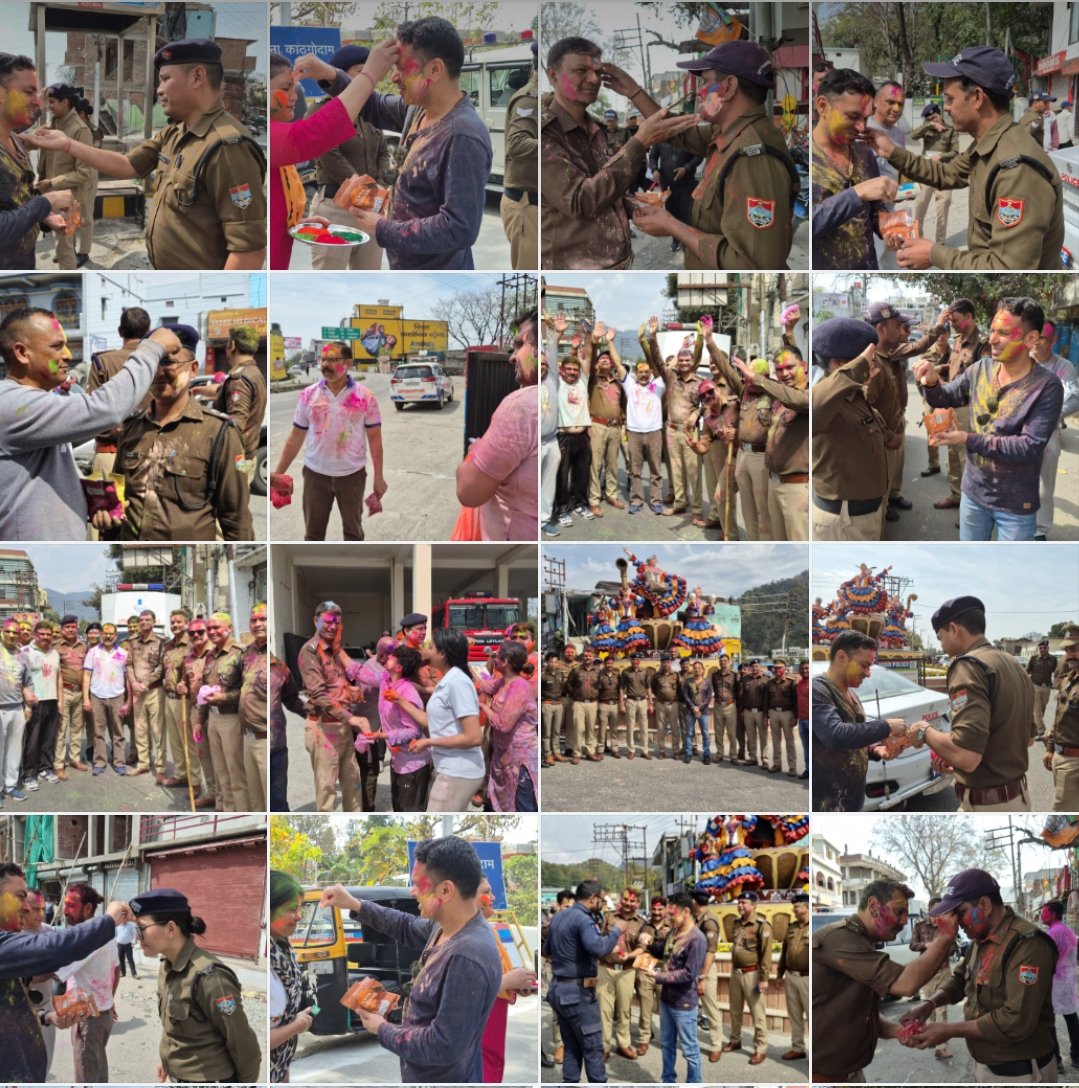 होली पर्व पर SSP मीणा ने अचानक ड्यूटी पॉइंट पर पहुँचकर जवानों को रंग व गले लगाकर किया हौसला अफजाई