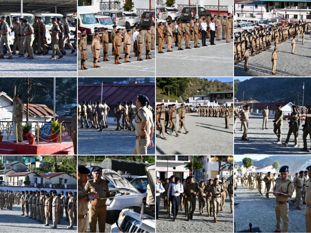 एसएसपी नैनीताल ने पुलिस लाईन नैनीताल में परेड लेकर किया पुलिस कर्मियों की दक्षता का आंकलन