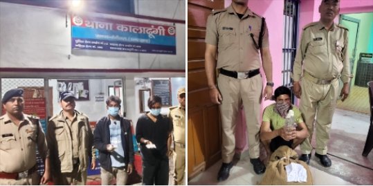 कालाढूंगी व लालकुआ पुलिस ने स्मैक व अवैध शराब के साथ 3 तस्करों को किया गिरफ्तार