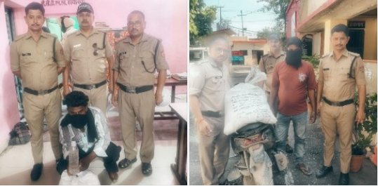 लालकुआं पुलिस टीम ने दो शराब तश्करो को किया गिरफ्तार, 200 पाउच कच्ची शराब खाम बरामद
