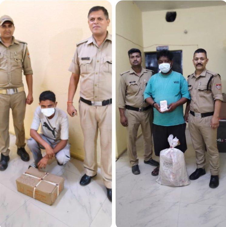 काठगोदाम पुलिस ने 2 अलग-अलग मामलों में दो नशा तस्कर को किया गिरफ्तार, कुल 103 पाउच/पव्वे मसालेदार देशी शराब बरामद