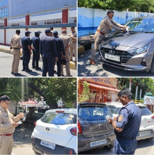 यातायात नियमों का उल्लंघन करने वालों के विरुद्ध यातायात पुलिस ने की कार्यवाही