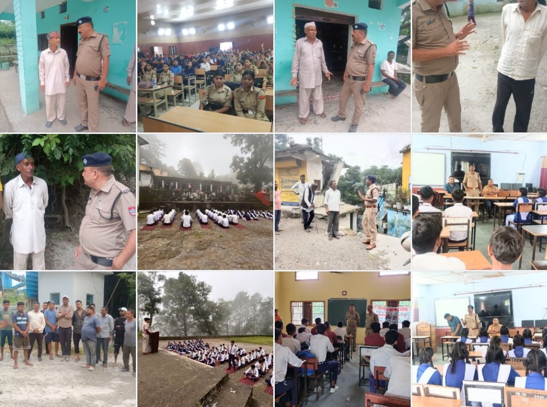 नैनीताल पुलिस की पहल, स्कूली बच्चों और ग्रामीणों को नशा, यातायात व साइबर सुरक्षा को लेकर किया जागरूक