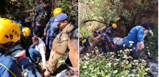 गेठिया के पास खाई में गिरी कार, दो लोगों की मौत, नैनीताल पुलिस ने चलाया रेस्क्यू ऑपरेशन